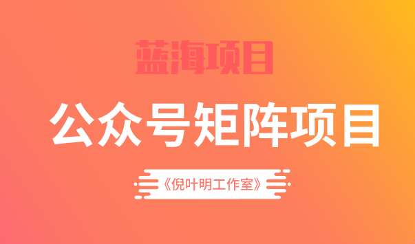 蓝海公众号矩阵项目训练营，0粉冷启动，公众号矩阵账号粉丝突破30w-天天资源网