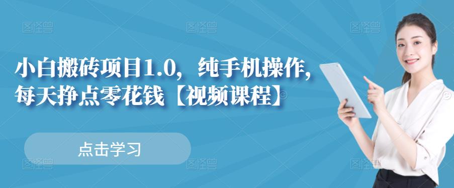 小白搬砖项目1.0，纯手机操作，每天兼职挣点零花钱-天天资源网