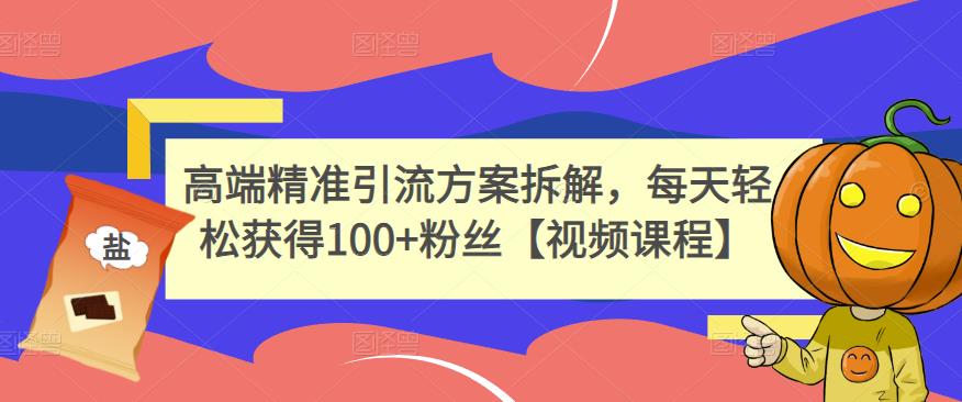 高端精准引流方案拆解，每天轻松获得100 粉丝【视频课程】-天天资源网