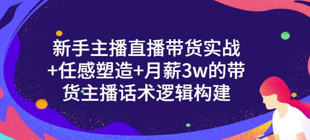 新手主播直播带货实战 信任感塑造 月薪3w的带货主播话术逻辑构建-天天资源网