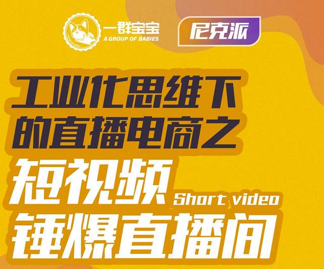 尼克派·工业化思维下的直播电商之短视频锤爆直播间，听话照做执行爆单-天天资源网