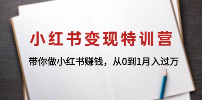 小红书变现特训营：带你做小红书项目-天天资源网