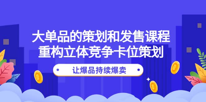 大单品的策划和发售课程：重构立体竞争卡位策划，让爆品持续爆卖-天天资源网