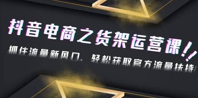 2023抖音电商之货架运营课：抓住流量新风口，轻松获取官方流量扶持-天天资源网