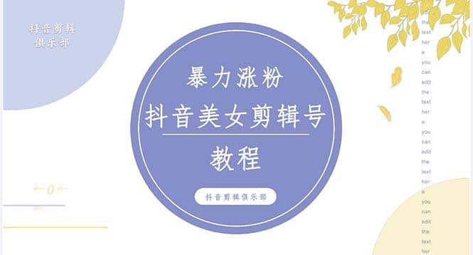 抖音快手暴力涨粉美女混剪视频教程 百分百过原创图片教程 附带违规申诉方法-天天资源网