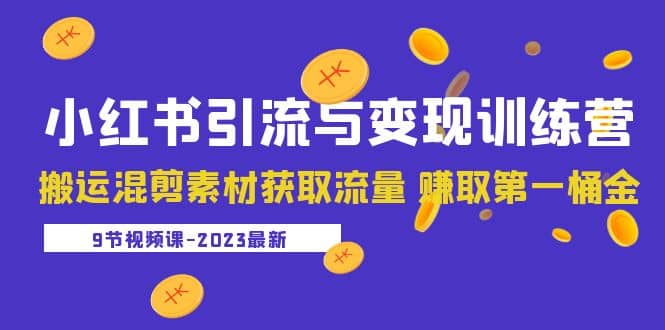 2023小红书引流与变现训练营：搬运混剪素材获取流量 赚取第一桶金（9节课）-天天资源网