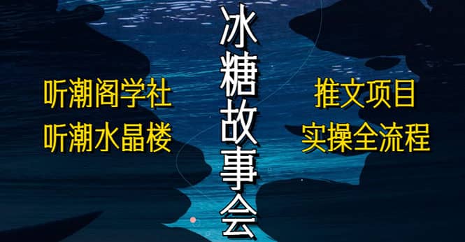 抖音冰糖故事会项目实操，小说推文项目实操全流程，简单粗暴-天天资源网