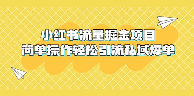 外面收费398小红书流量掘金项目，简单操作轻松引流私域爆单-天天资源网