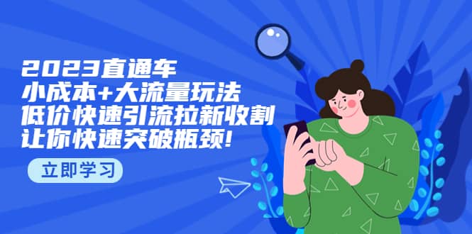 2023直通小成本 大流量玩法，低价快速引流拉新收割，让你快速突破瓶颈-天天资源网