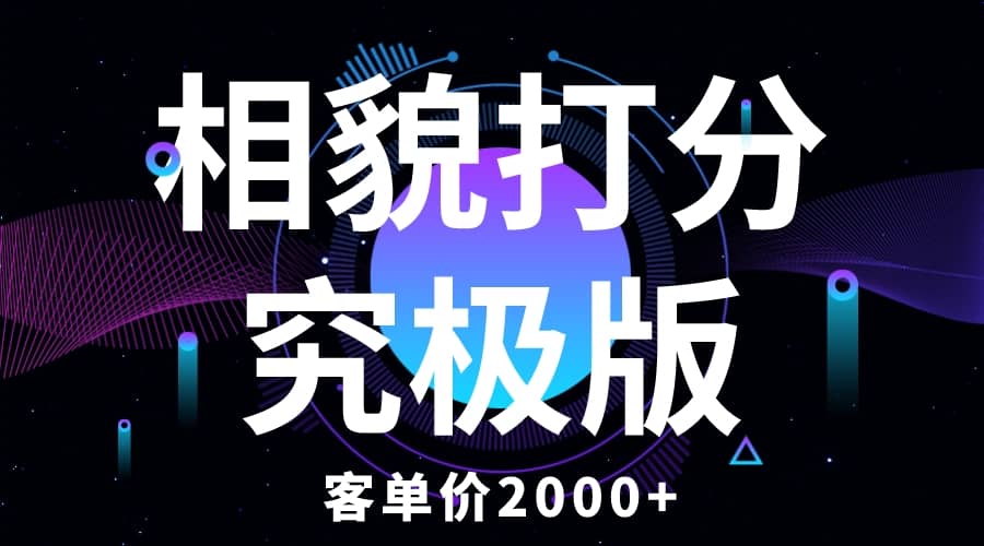 相貌打分究极版，客单价2000 纯新手小白就可操作的项目-天天资源网