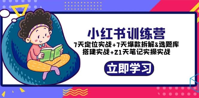 小红书训练营：7天定位实战 7天爆款拆解 选题库搭建实战 21天笔记实操实战-天天资源网