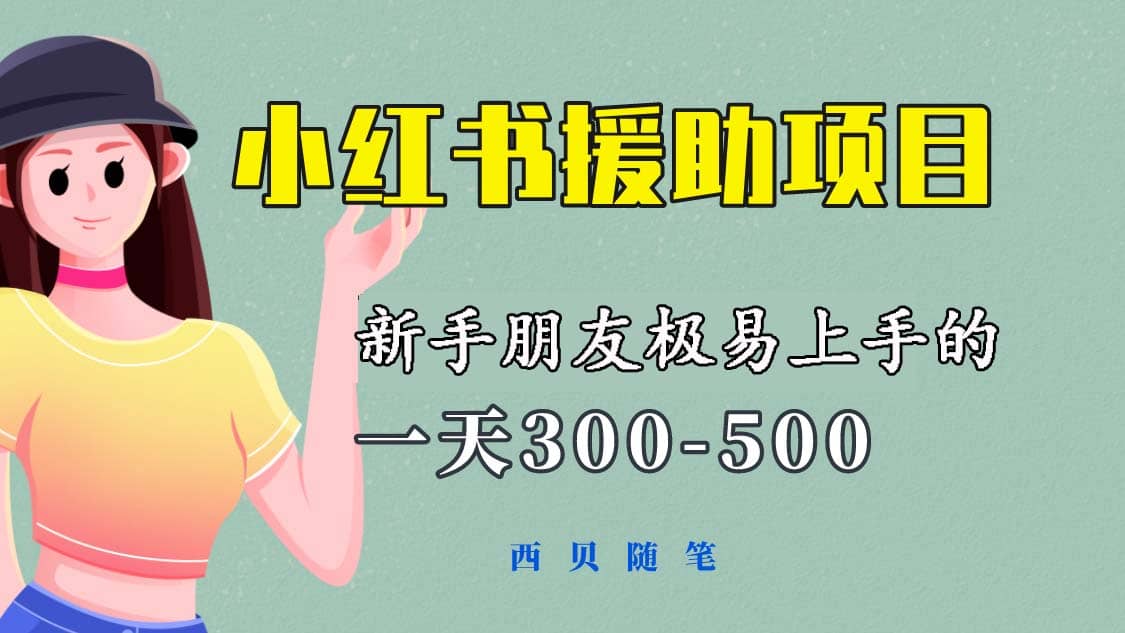 一天300-500！新手朋友极易上手的《小红书援助项目》，绝对值得大家一试-天天资源网