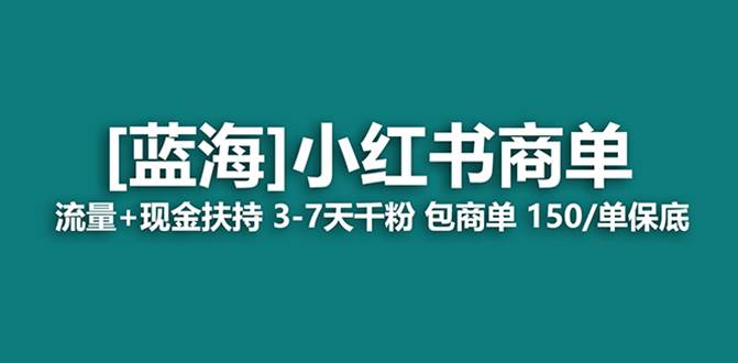 最强蓝海项目，小红书商单！长期稳定，7天变现，商单分配，月入过万-天天资源网