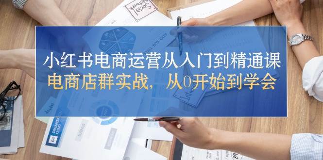 小红书电商运营从入门到精通课，电商店群实战，从0开始到学会-天天资源网