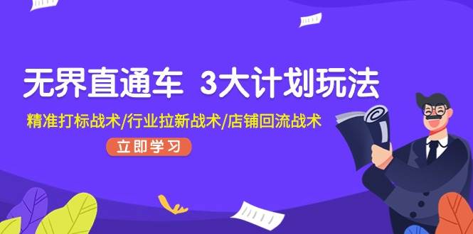 无界直通车 3大计划玩法，精准打标战术/行业拉新战术/店铺回流战术-天天资源网