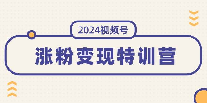 2024视频号-涨粉变现特训营：一站式打造稳定视频号涨粉变现模式（10节）-天天资源网