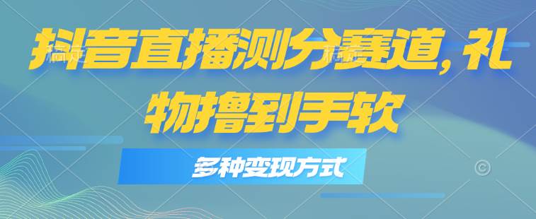 抖音直播测分赛道，多种变现方式，轻松日入1000+-天天资源网