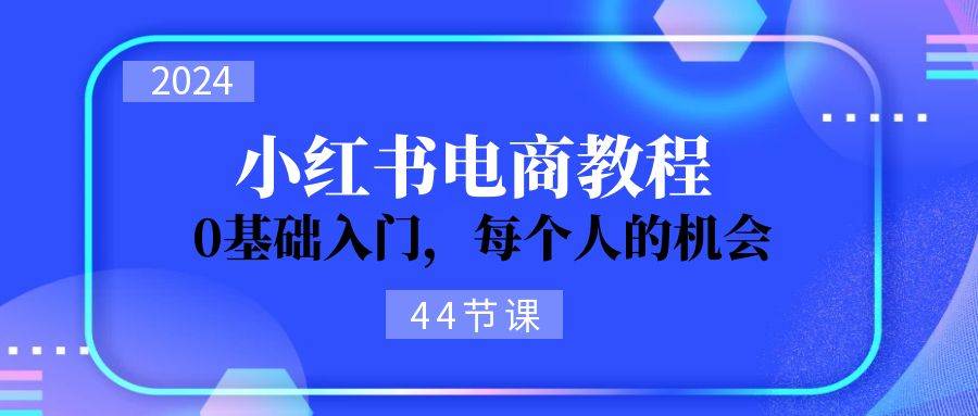 2024从0-1学习小红书电商，0基础入门，每个人的机会（44节）-天天资源网