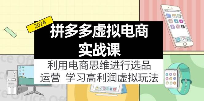 拼多多虚拟电商实战课：利用电商思维进行选品+运营，学习高利润虚拟玩法-天天资源网