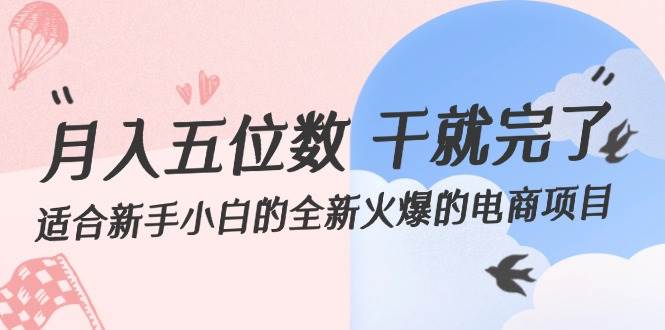 月入五位数 干就完了 适合新手小白的全新火爆的电商项目-天天资源网