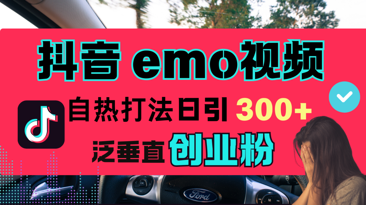 抖音“EMO视频”自热流打法，日引300+泛垂直创业粉-天天资源网