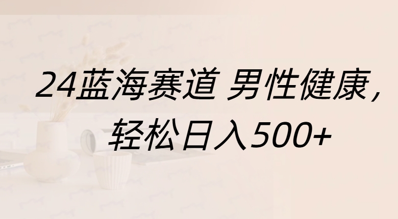 蓝海赛道 男性健康，轻松日入500+-天天资源网