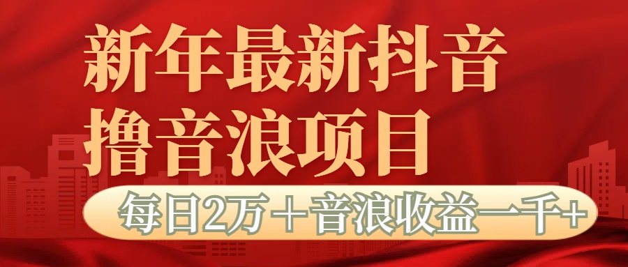 抖音音浪掘金项目每日2万＋音浪高收益1000＋-天天资源网