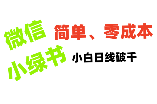 小绿书带货小白日利润轻松破千-天天资源网