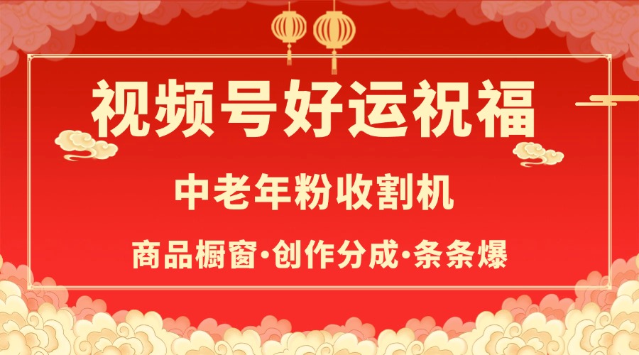 视频号最火赛道，商品橱窗，分成计划 条条爆-天天资源网