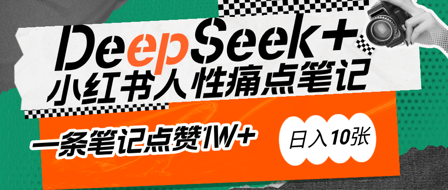 AI赋能小红书爆款秘籍：用DeepSeek轻松抓人性痛点，小白也能写出点赞破万的吸金笔记-天天资源网