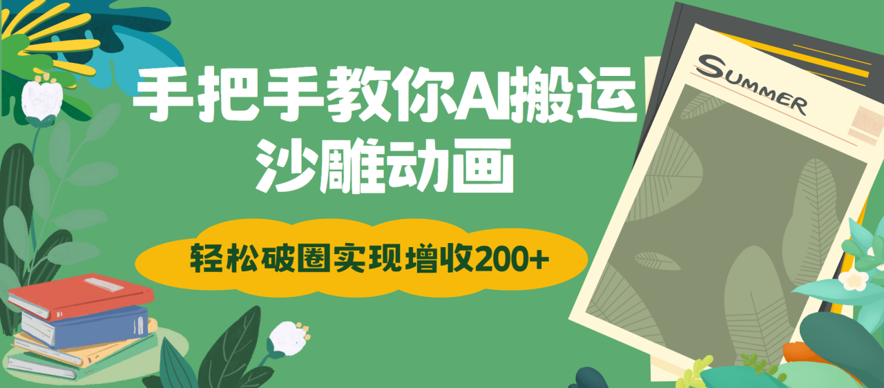 手把手教你用AI搬运沙雕动画轻松破圈实现增收200+-天天资源网